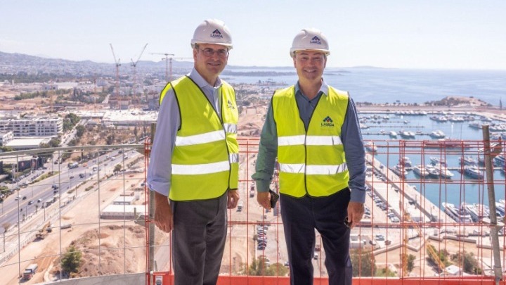 Επίσκεψη Κωστή Χατζηδάκη στο έργο της Lamda στο Ελληνικό